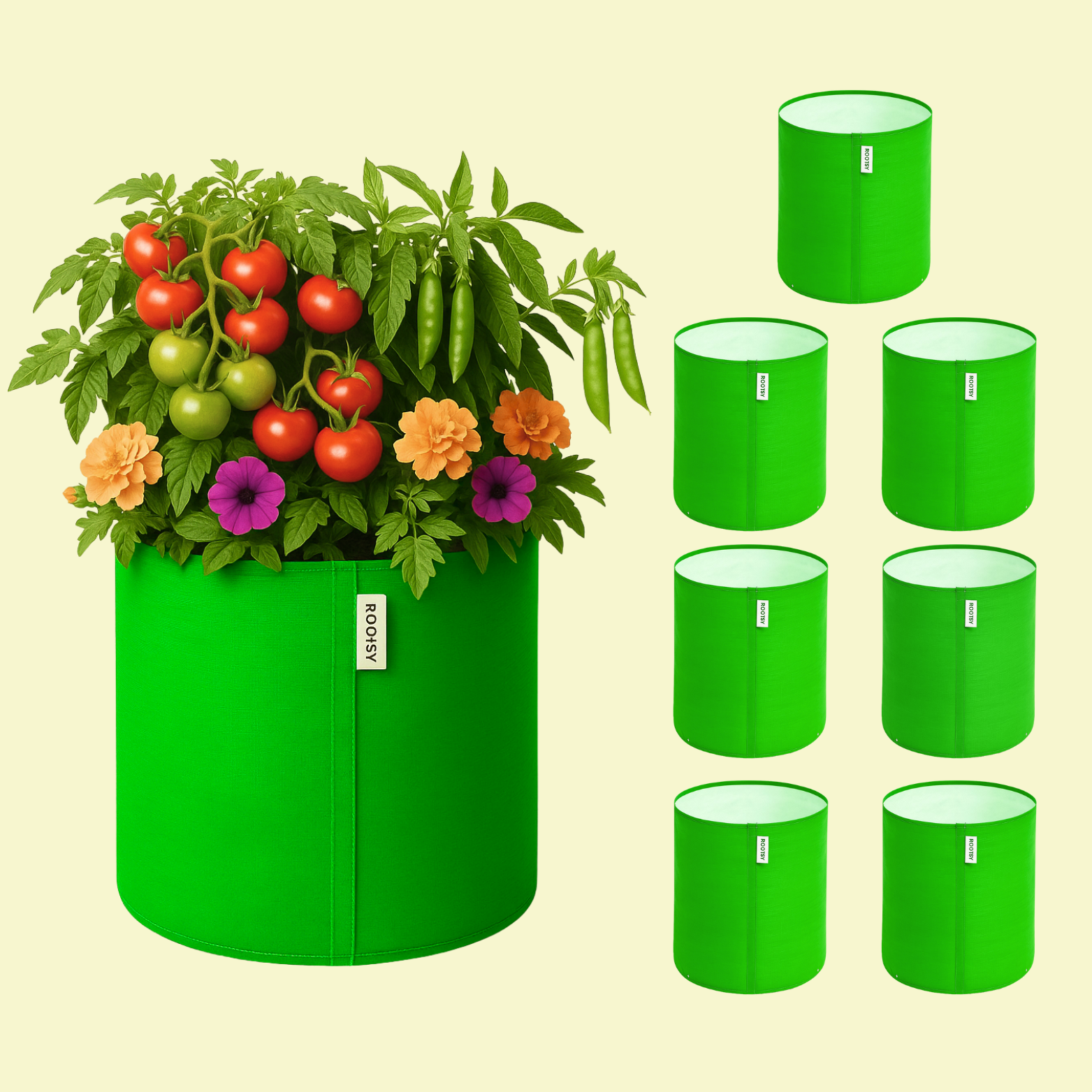 ROOTSY 12×12 HDPE Round Grow Bag – Premium Quality, Heavy-Duty, UV-Stabilized (260 GSM) | UV Protected for Gardening